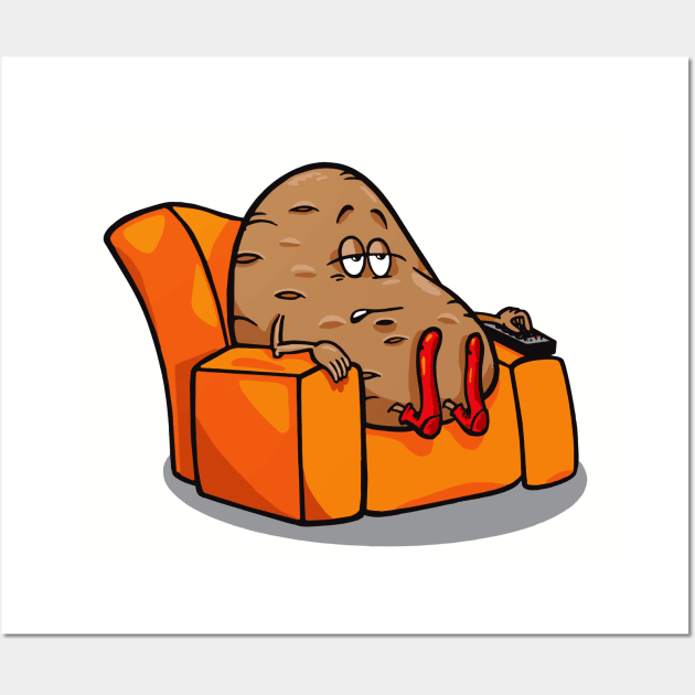 Couch Potato Wall Art by Alema Art